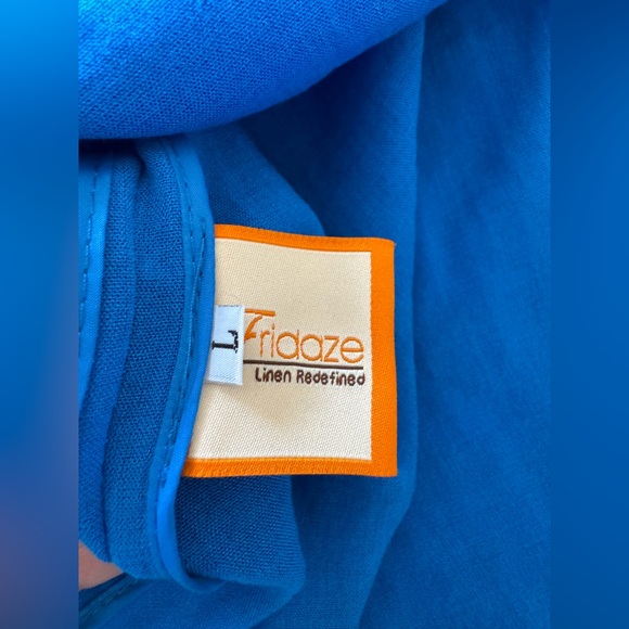 Blue Button-Up Women's Top - Picture 9 of 10